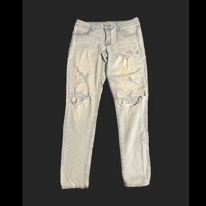 AE Ne(x)t Level Ripped Low-Rise Jegging, size 12 long, American eagle jeans